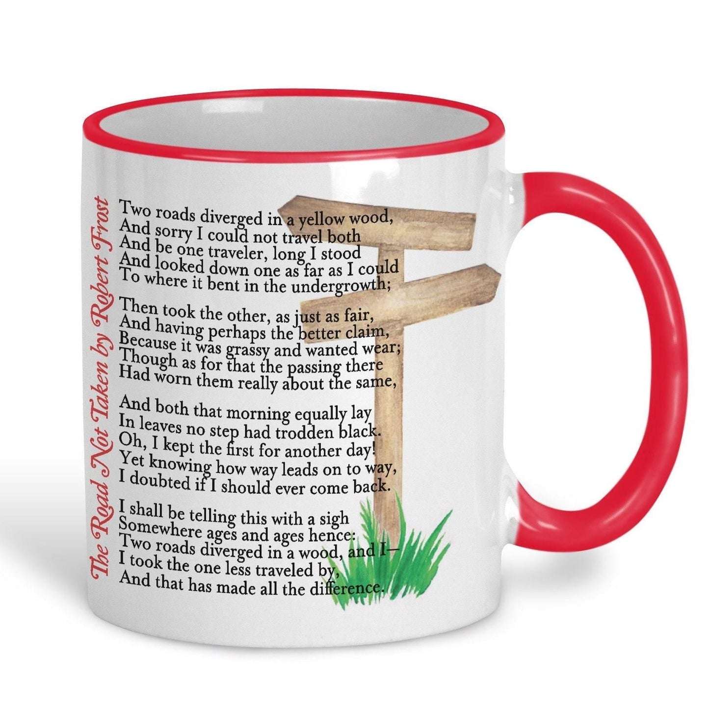 Robert Frost The Road Not Taken Poetry Quote Mug