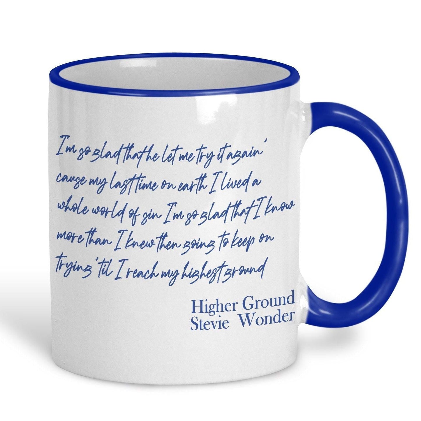 Stevie Wonder Higher Ground Music Lyrics Mug