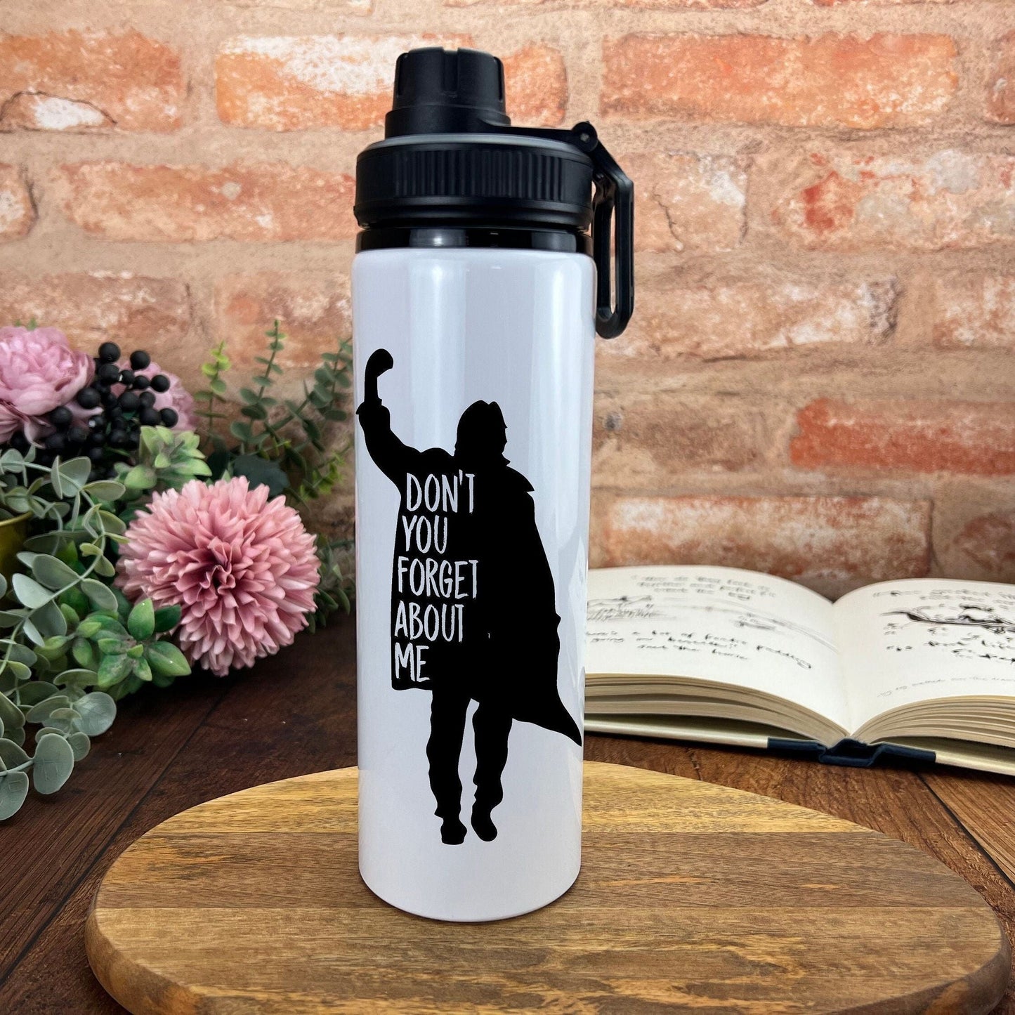 The Breakfast Club Don't Forget About Me Movie Film Quote Poster Water Bottle Screw Cap Gift