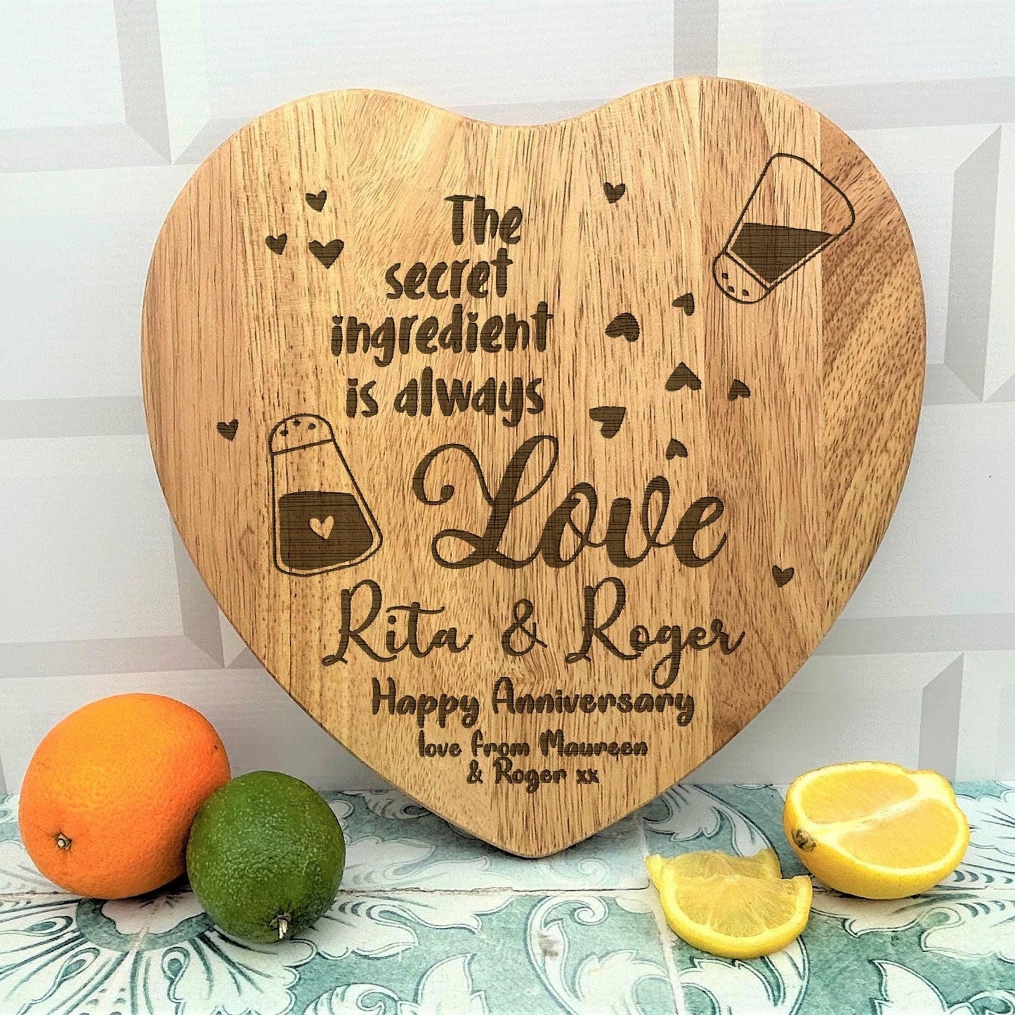 Secret Ingredient is Love - Personalised Engraved Chopping Board