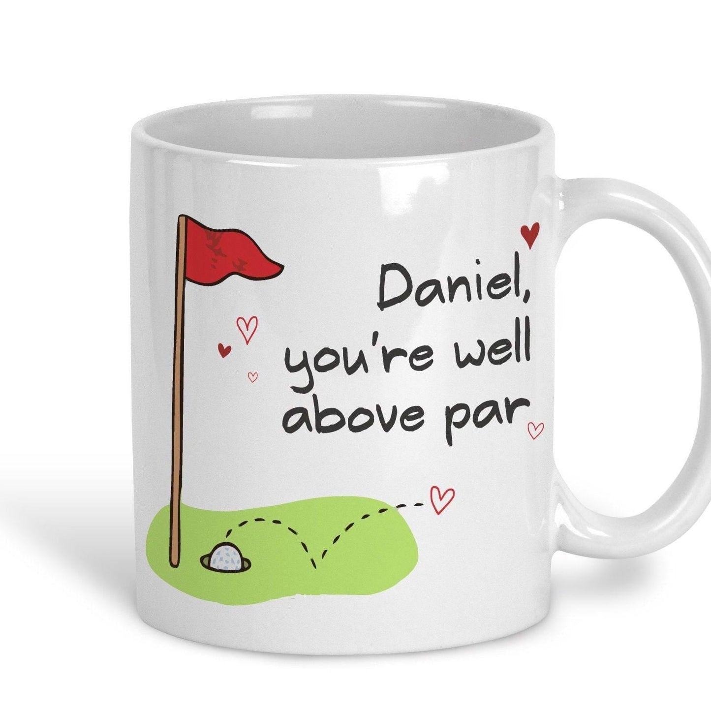 You're Well Above Par Love Golfer Personalised Ceramic Mug