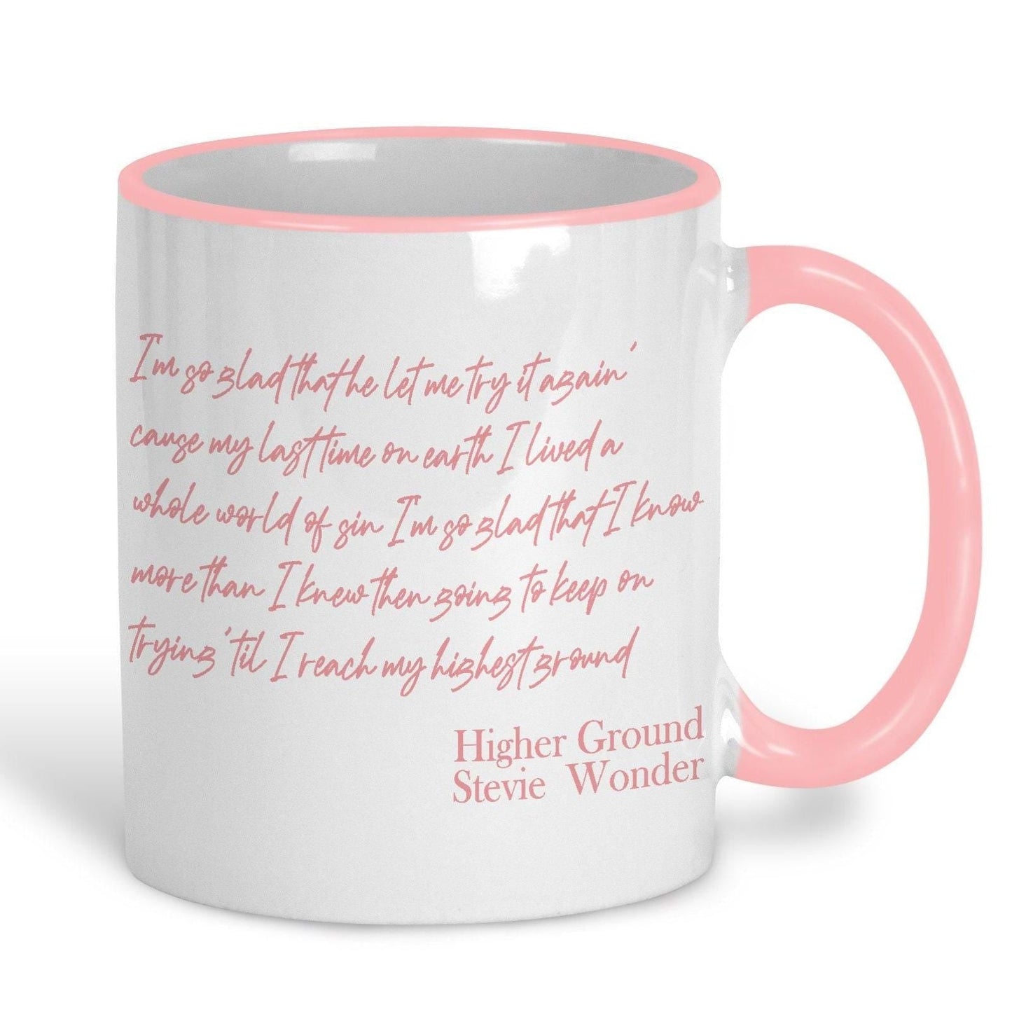 Stevie Wonder Higher Ground Music Lyrics Mug