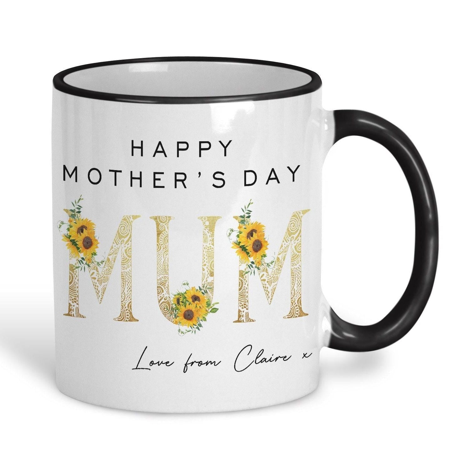 Sunflowers Mother's Day Personalised Ceramic Mug