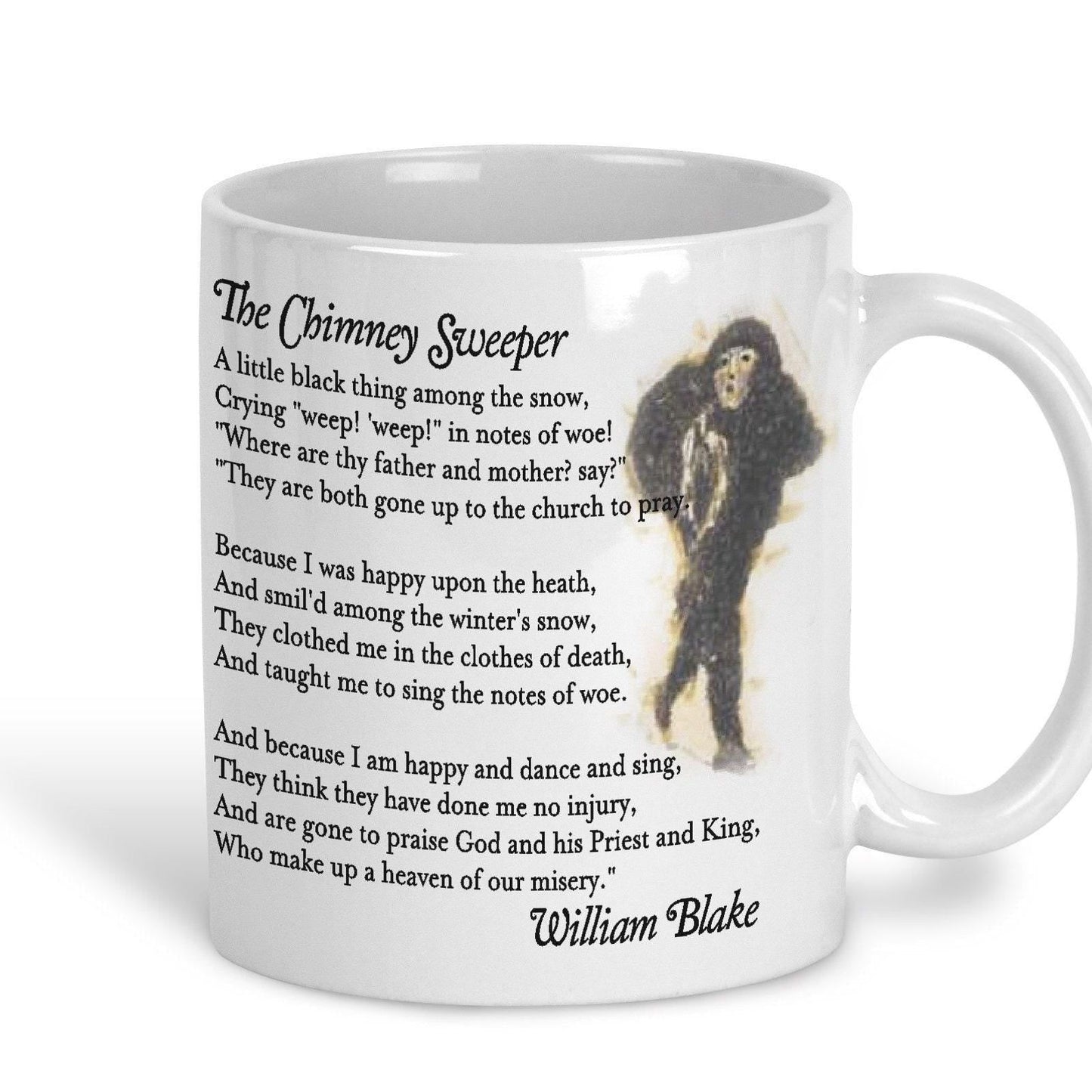 William Blake The Chimney Sweeper Poetry Quote Mug
