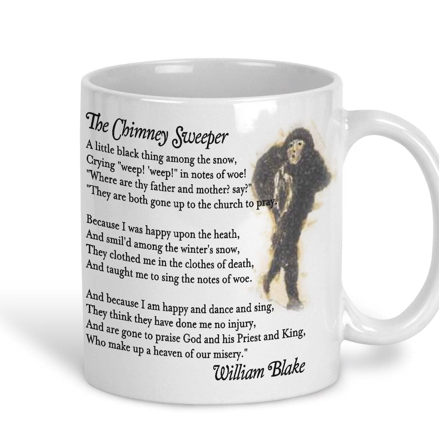 William Blake The Chimney Sweeper Poetry Quote Mug
