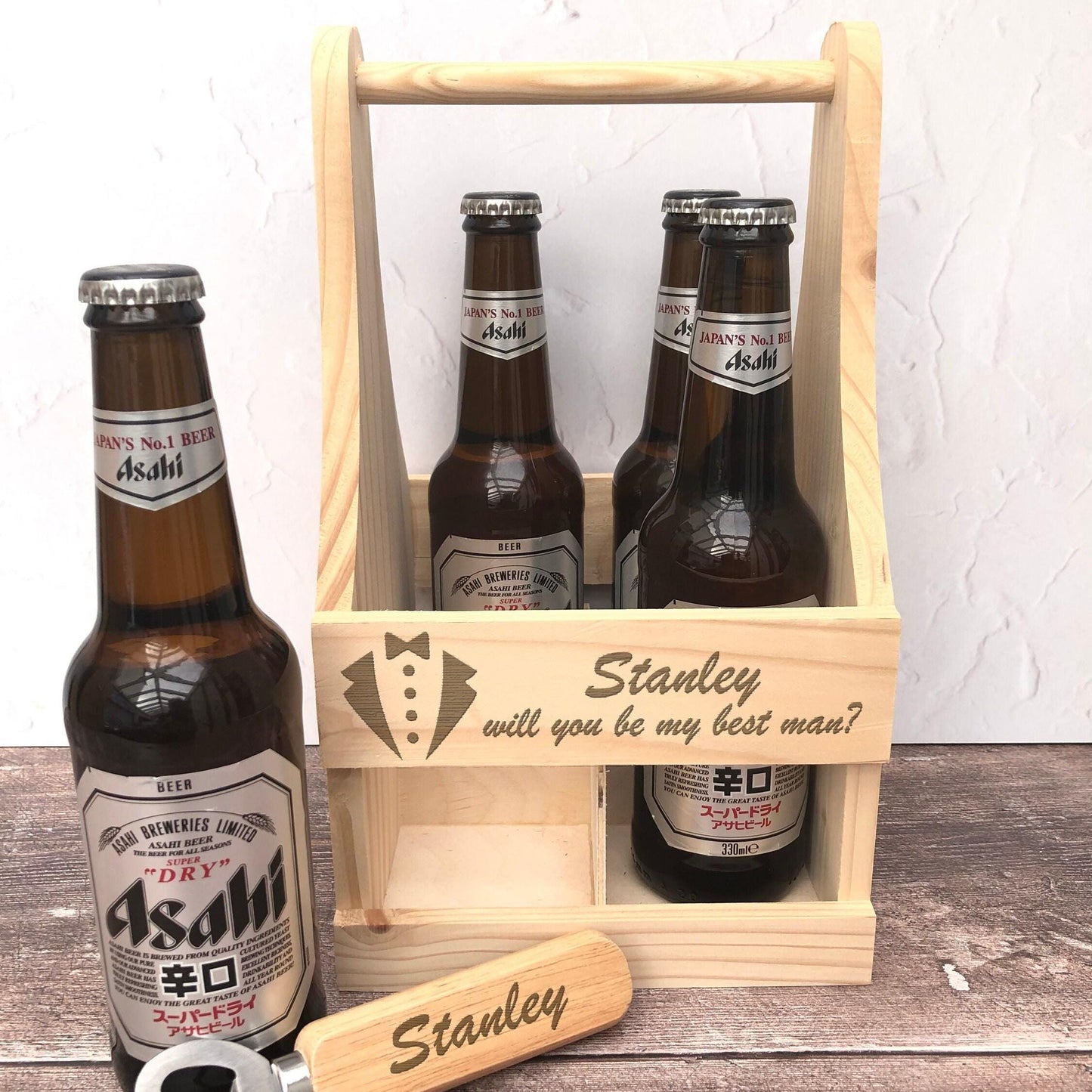 Will You Be My Best Man - Beer Carrier Personalised Gift - Wedding - Groom - Groomsman