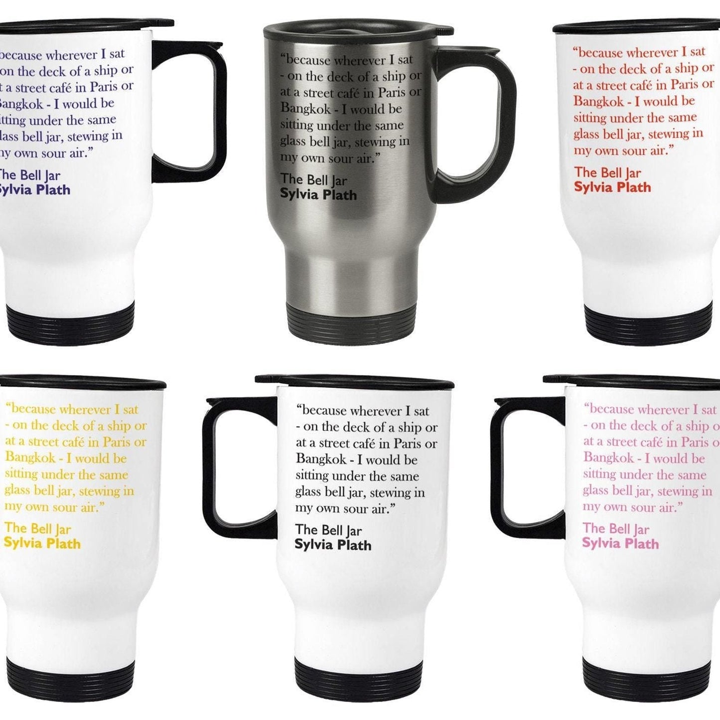 Sylvia Plath The Bell Jar Quote Travel Mug Teacher Gift