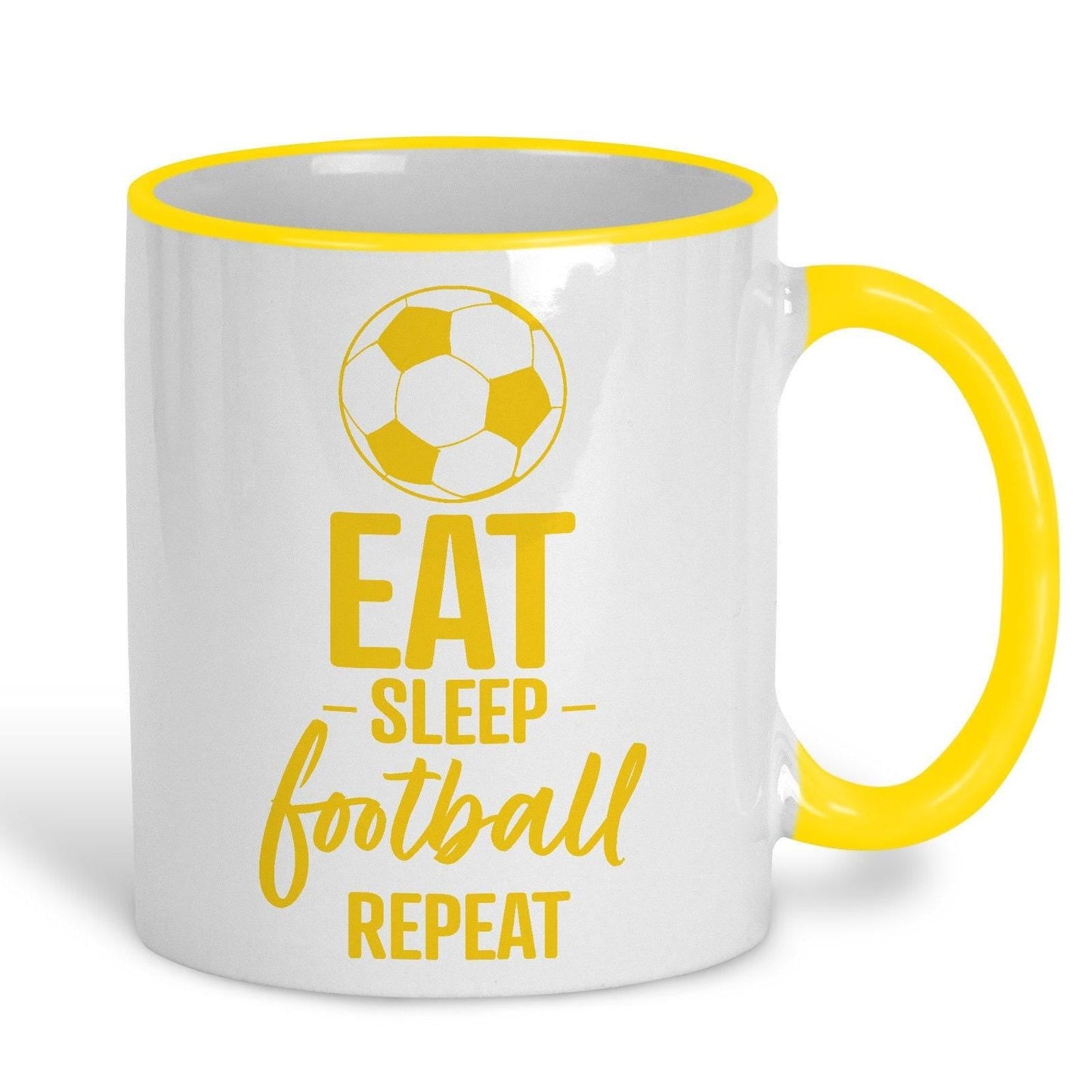 Eat Sleep Football Repeat Personalised Mug