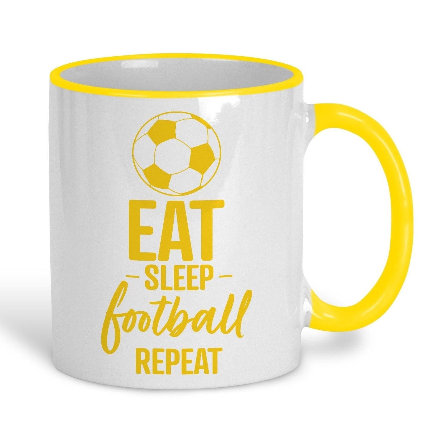 Eat Sleep Football Repeat Personalised Mug