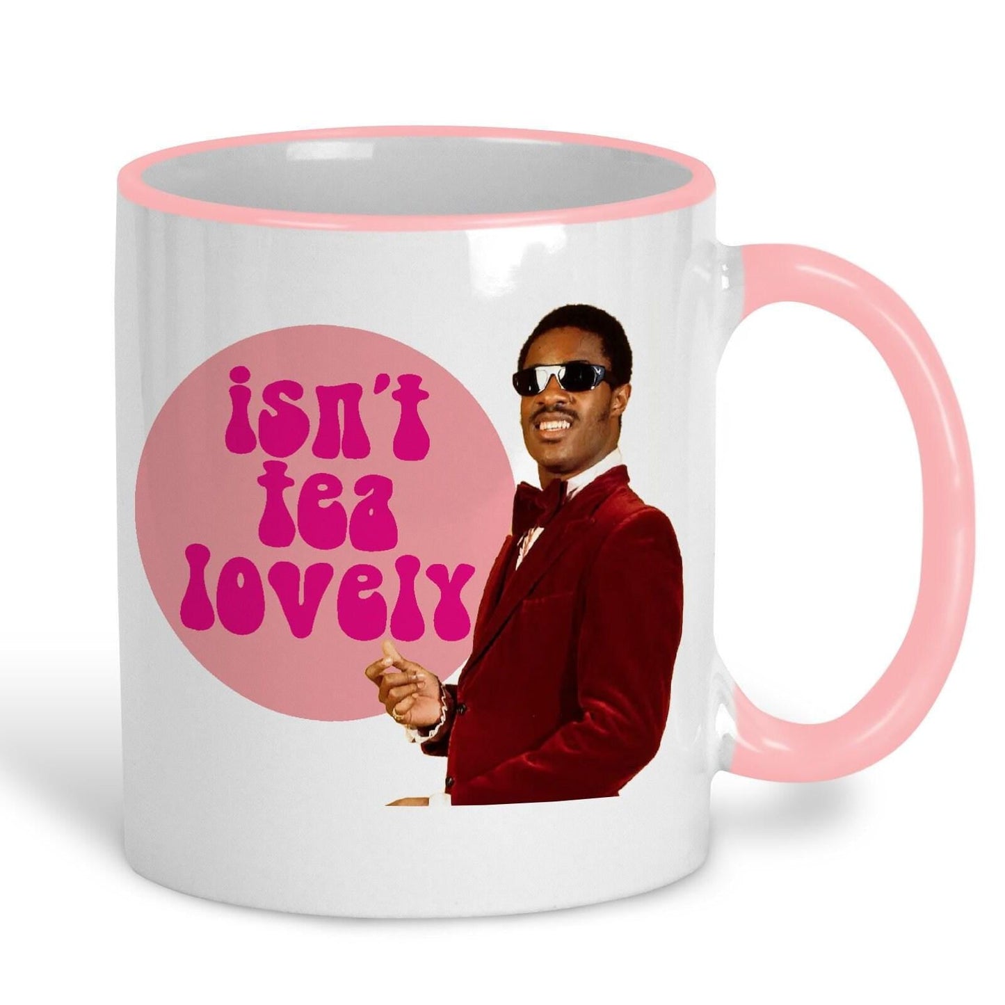 Stevie Wonder Isn't Tea Lovely Pun Music Personalised Ceramic Mug