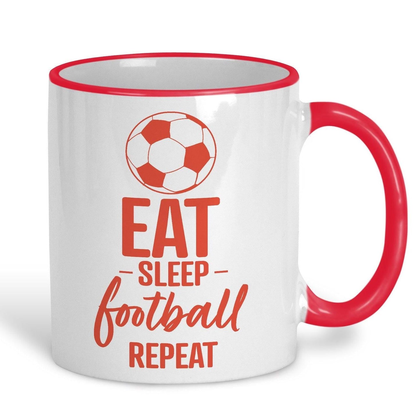 Eat Sleep Football Repeat Personalised Mug
