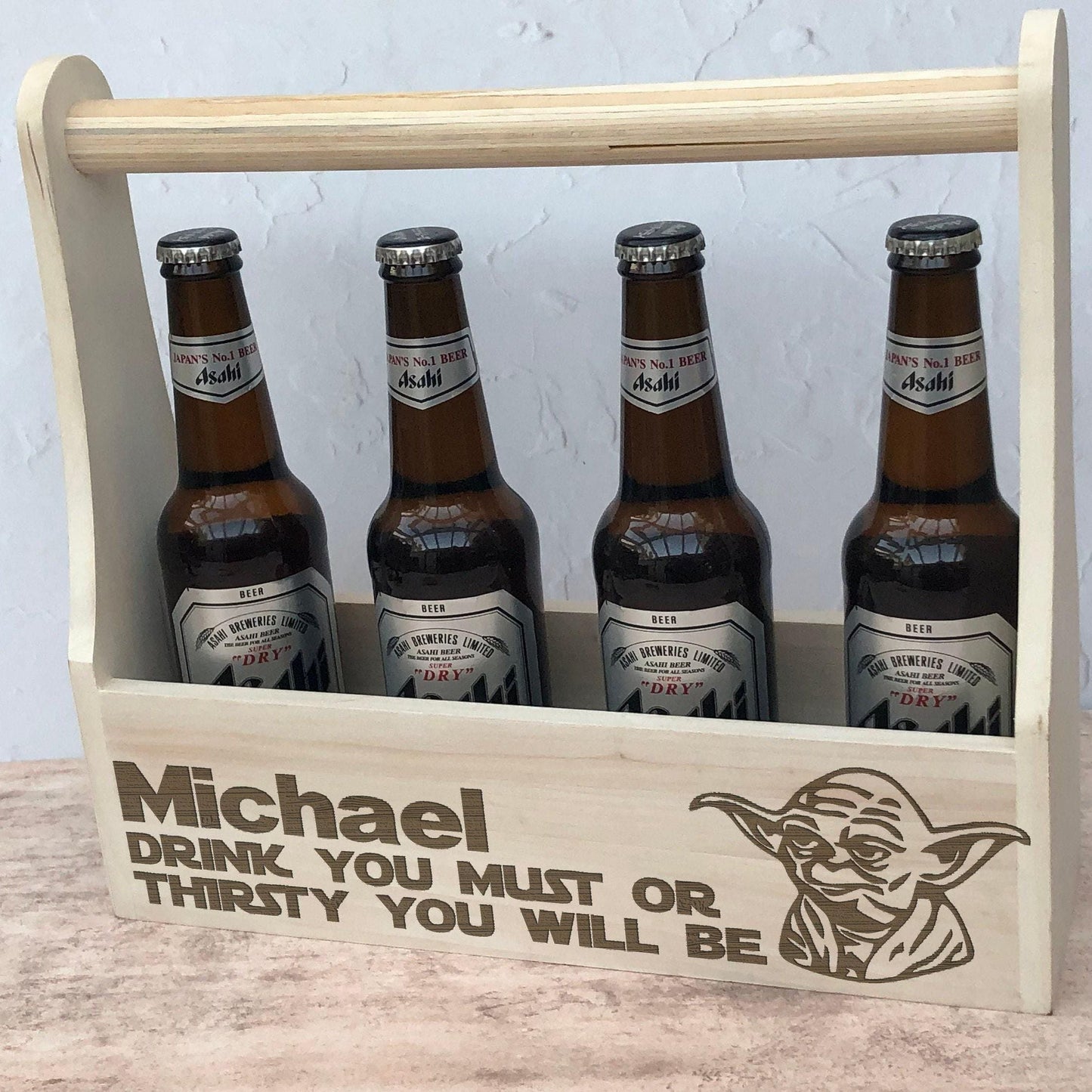 Yoda - Drink You Must - Star Wars Beer Carrier - Personalised Father's Day / Birthday Gift - BBQ Drinks Summer
