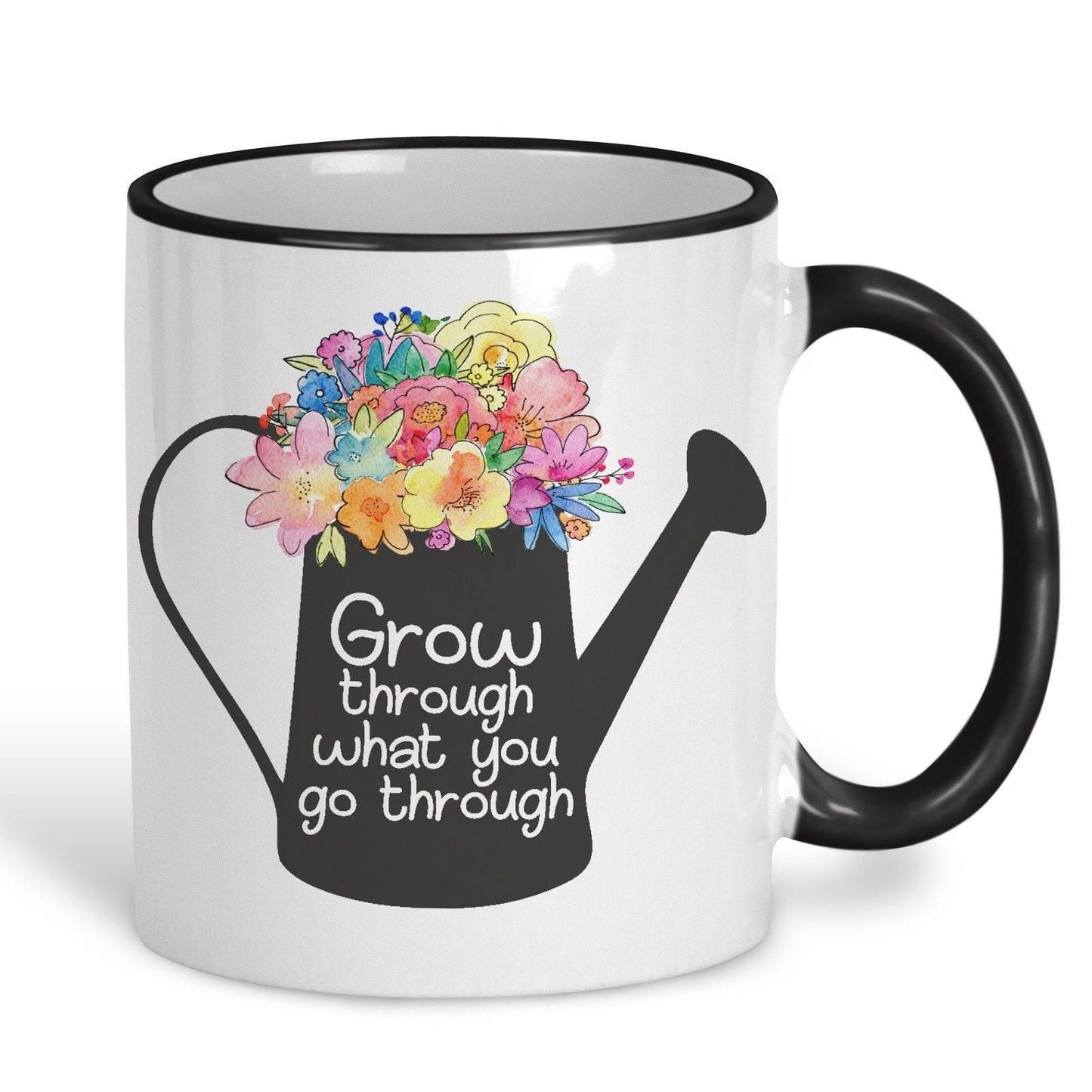 Grow Through What You Go Through Mug Personalised Positivity
