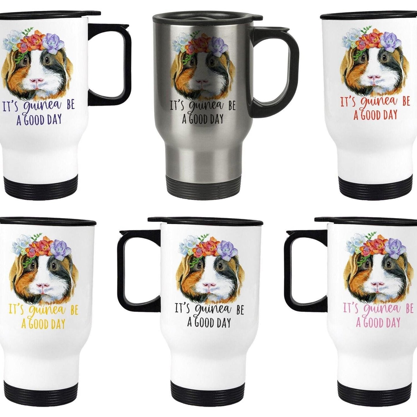 Guinea Be A Good Day Travel Mug Personalised