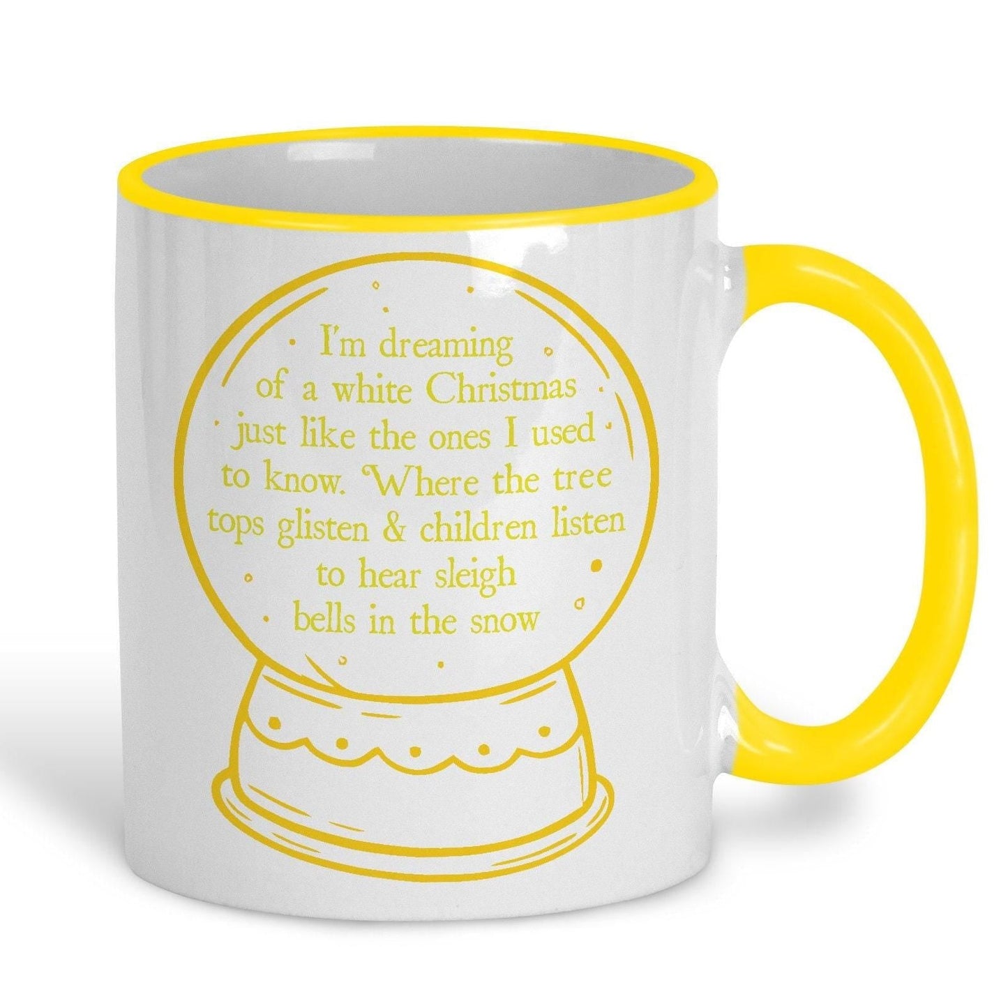 White Christmas Song Lyrics Personalised Ceramic Mug