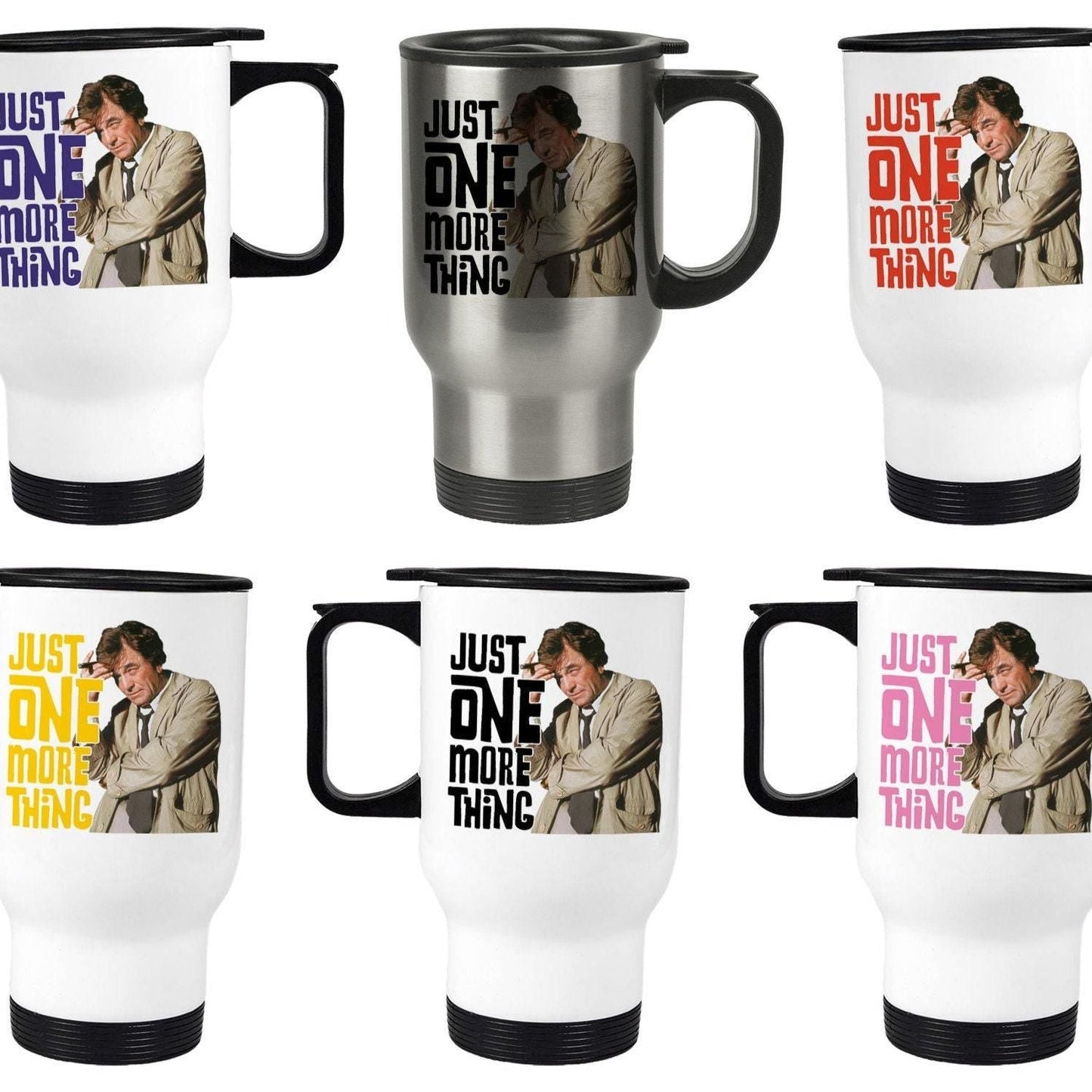 Just One More Thing Columbo Detective TV Show Travel Mug Personalised