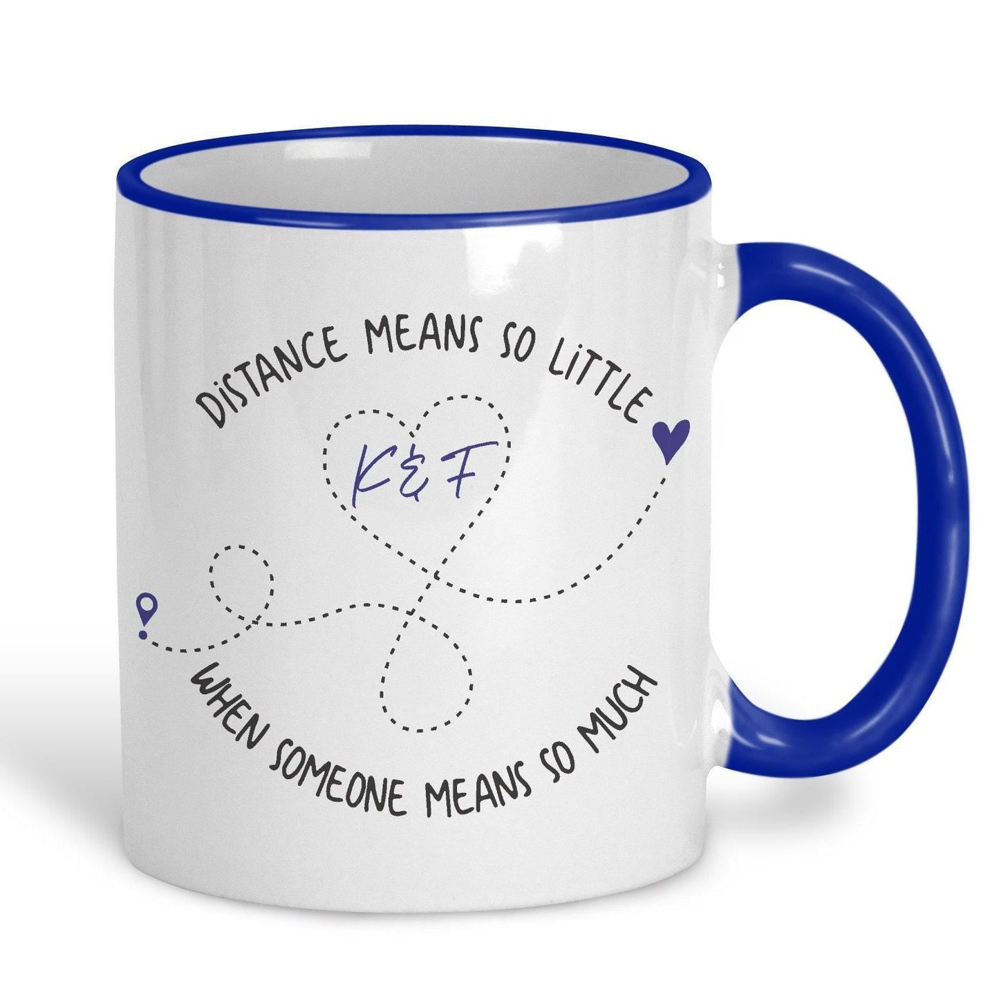 Distance Means So Little Long Distance Personalised Mug