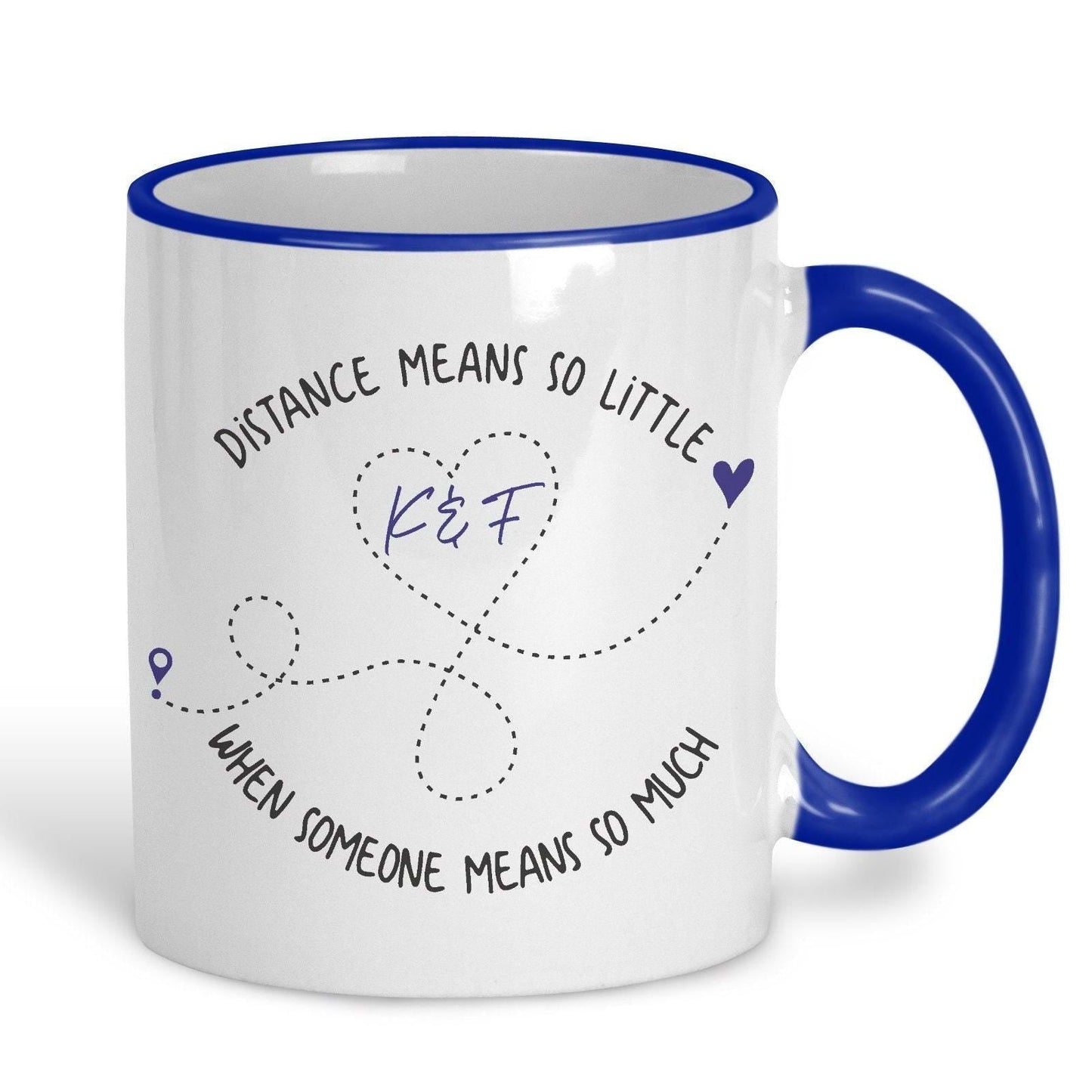 Distance Means So Little Long Distance Personalised Mug