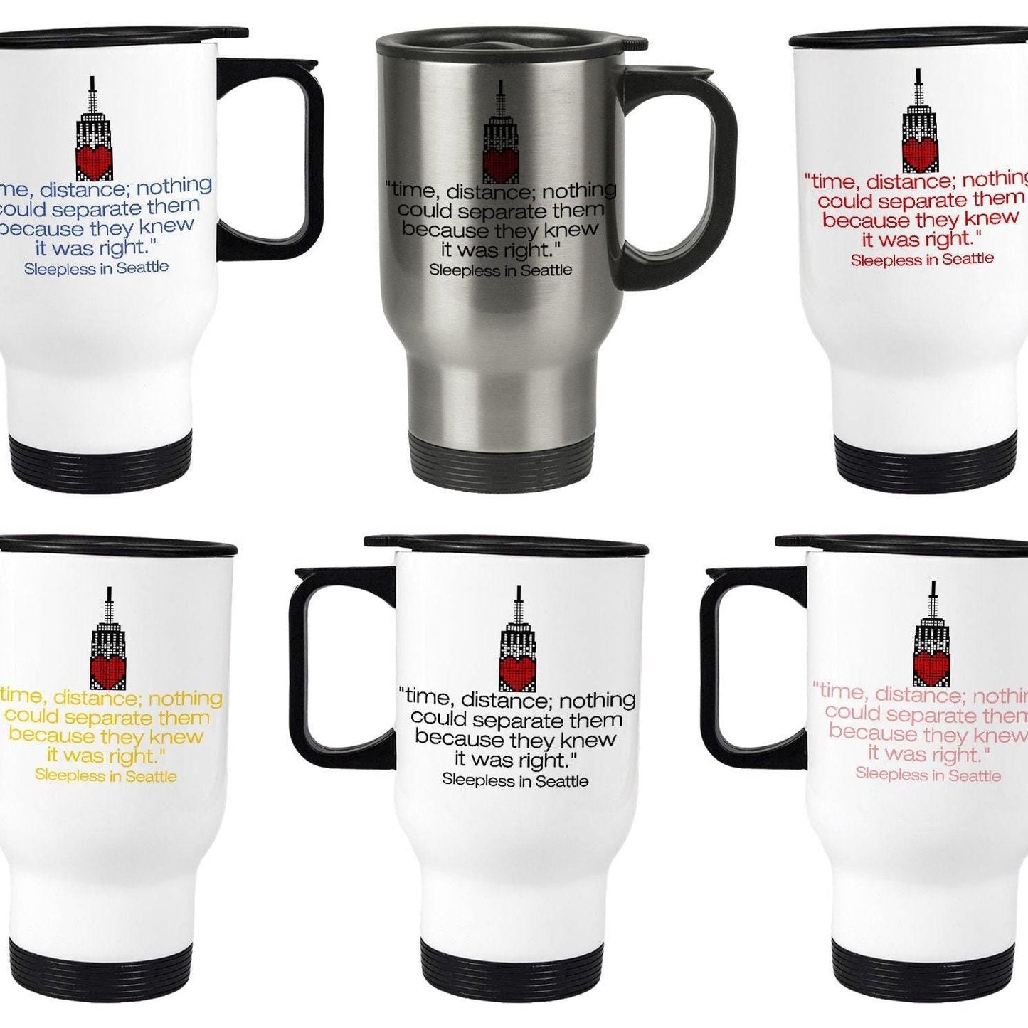 Sleepless In Seattle Long Distance Love Valentine's Day Girlfriend Boyfriend Travel Mug Personalised