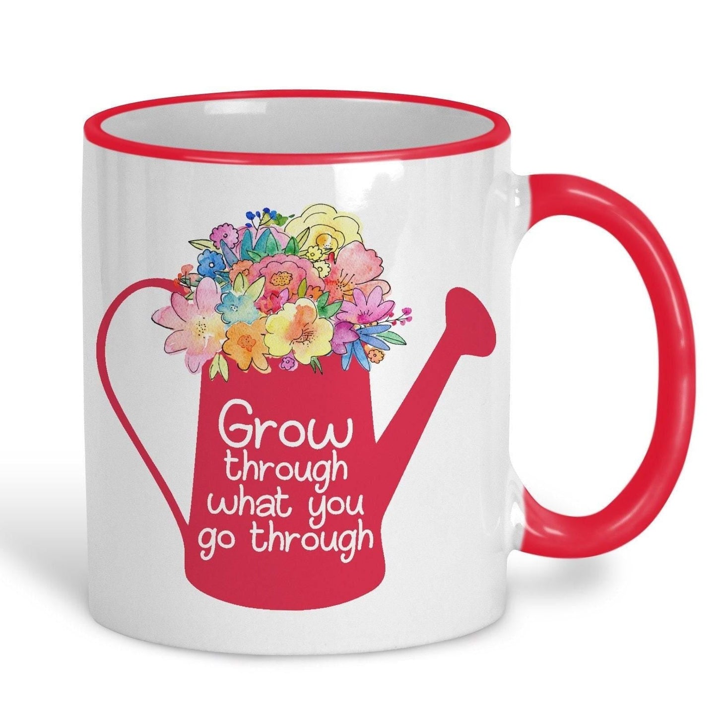 Grow Through What You Go Through Mug Personalised Positivity