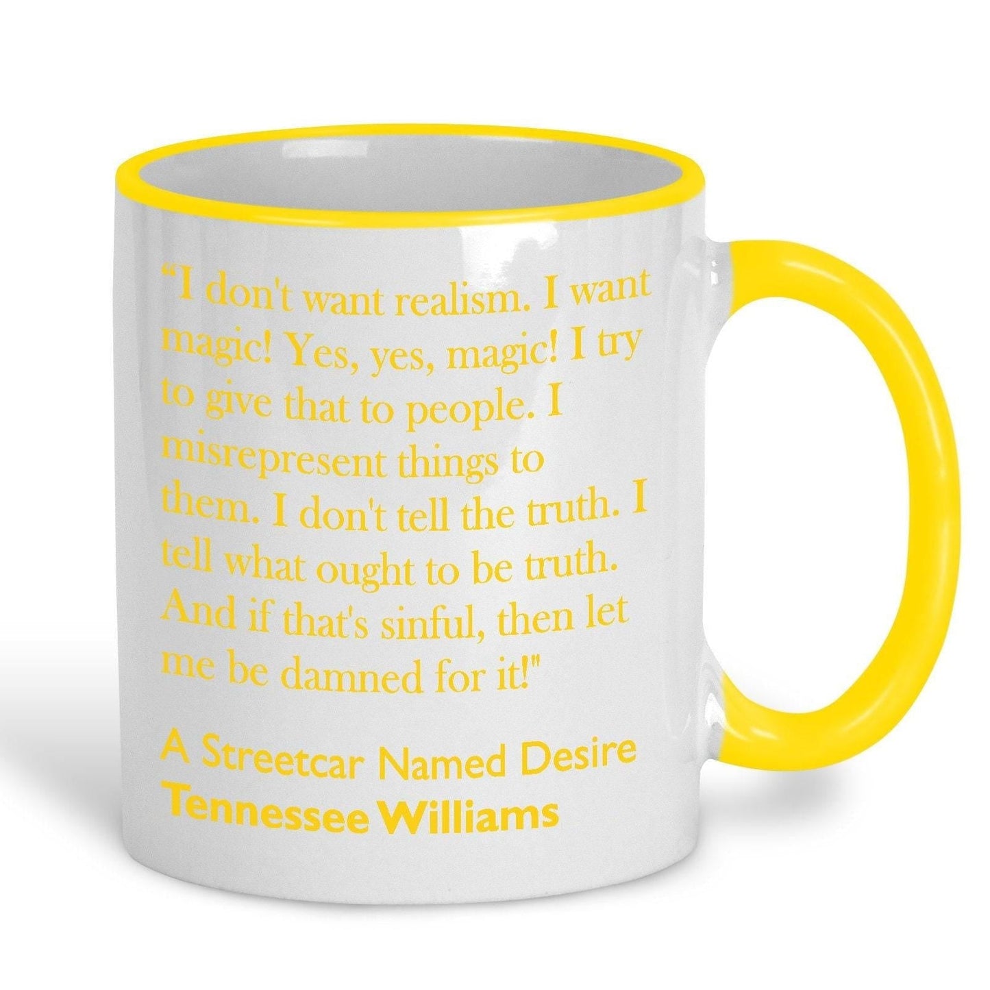 Tennessee Williams Streetcar Named Desire Literary Quote Mug