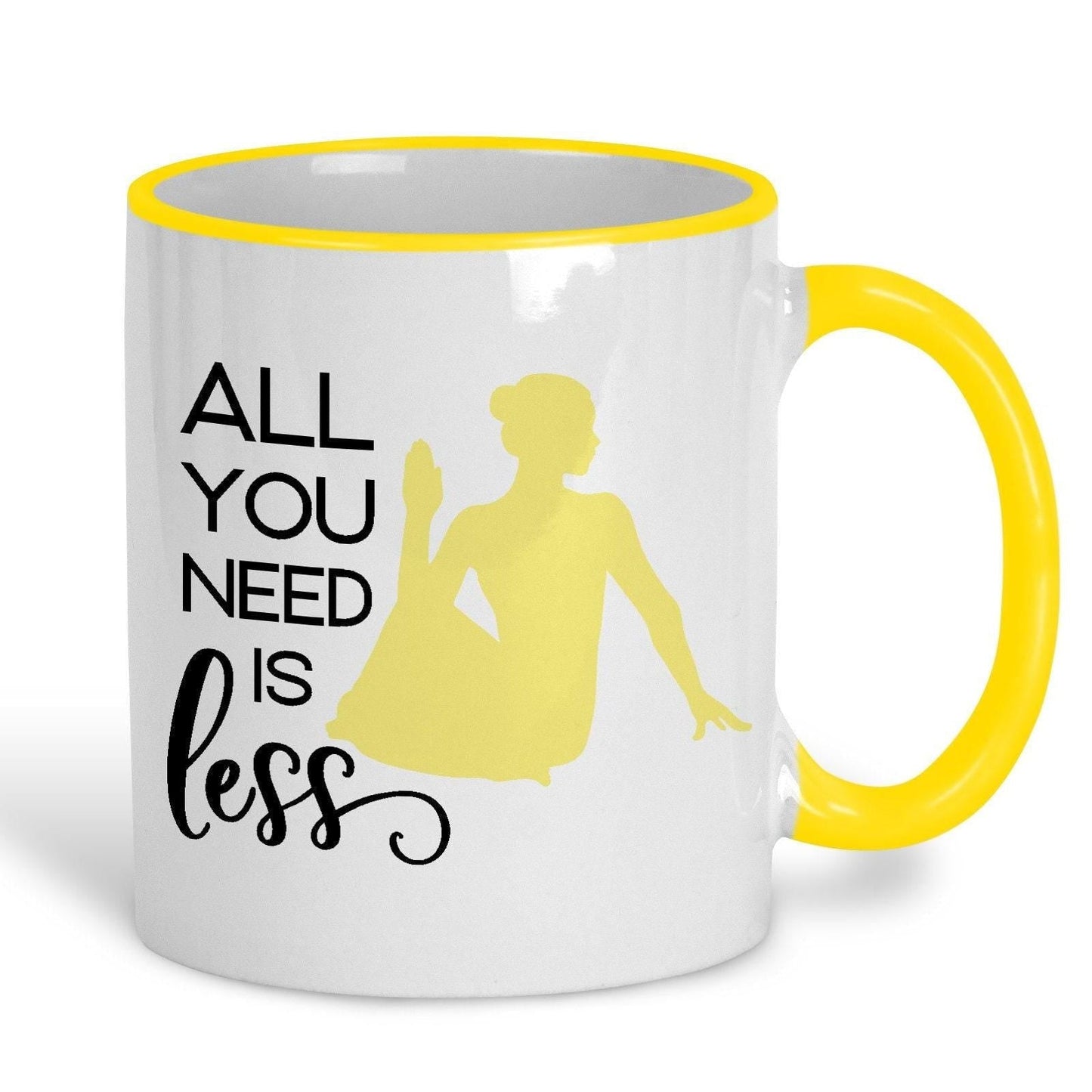 All You Need Is Less Yoga Personalised Ceramic Mug