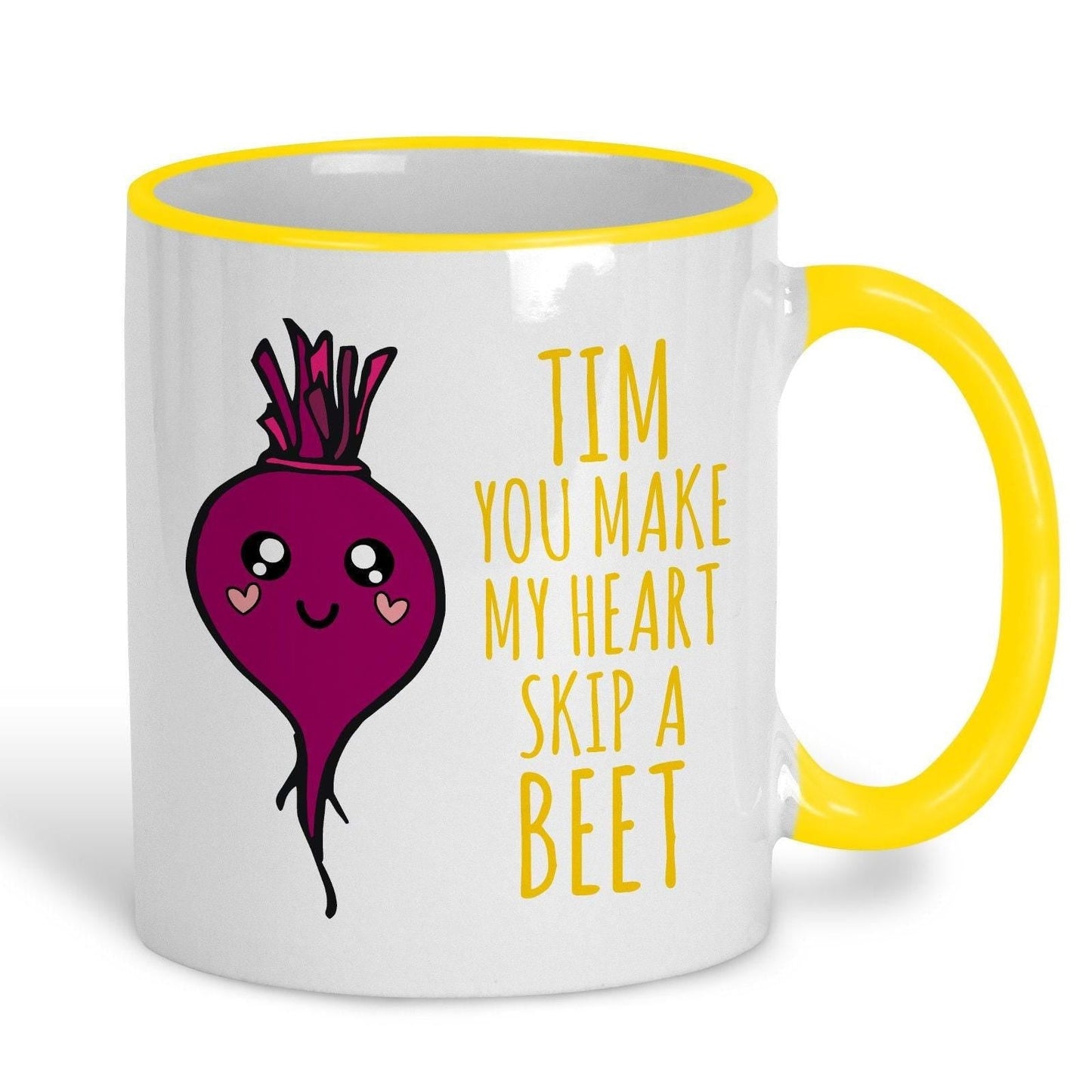 Beetroot Heart Skip A Beet Beat Funny Personalised Mug Valentine's Day Boyfriend Girlfriend Gift Partner