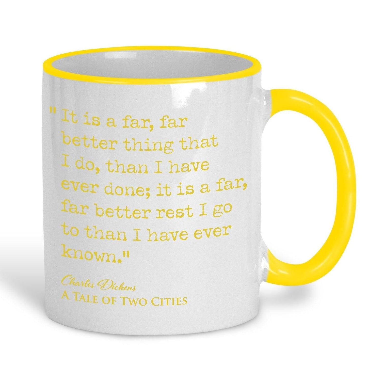 A Tale of Two Cities Charles Dickens Book Quote "It is a far far better thing that I do" Mug
