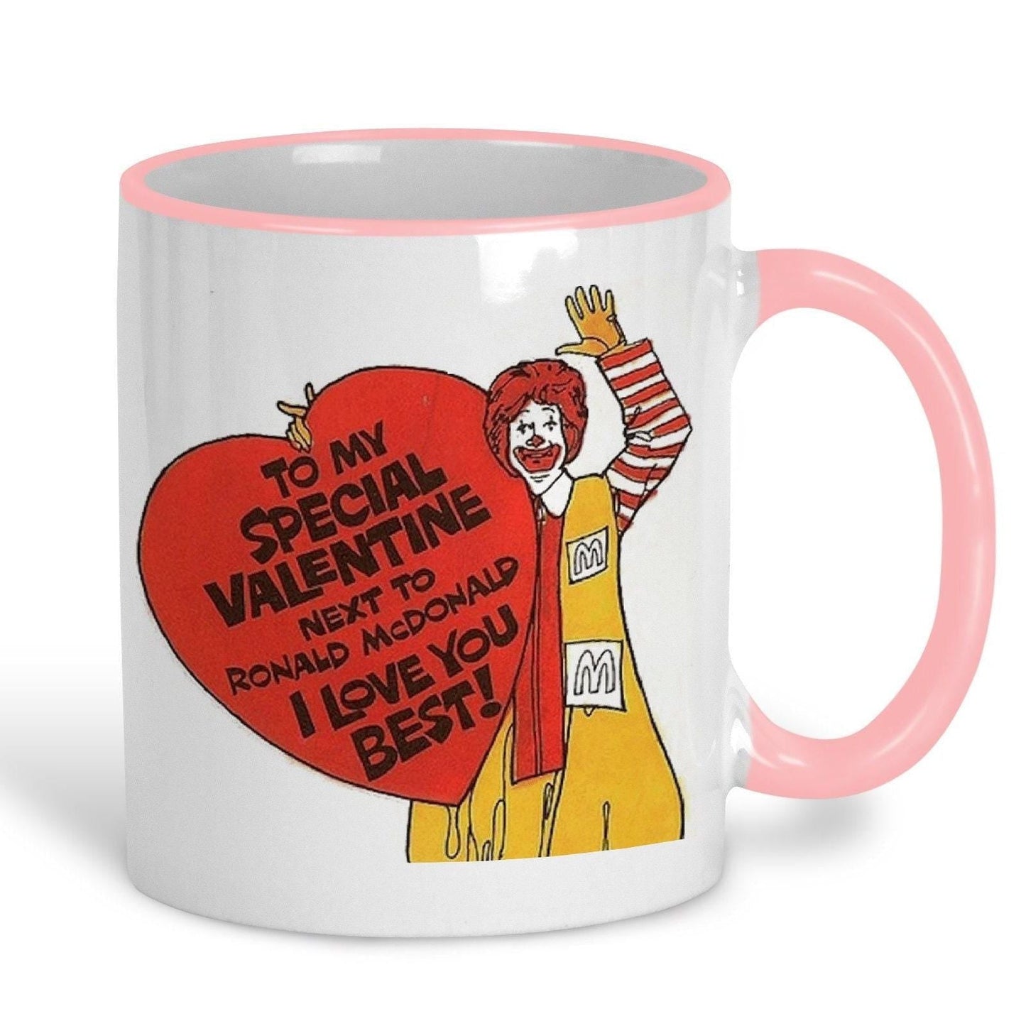 Ronald McDonalds Retro Valentine's Day Personalised Ceramic Mug
