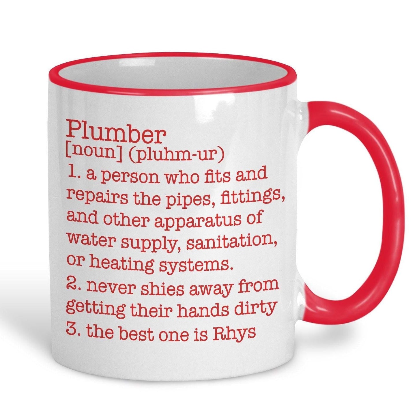 Plumber Definition Personalised Ceramic Mug
