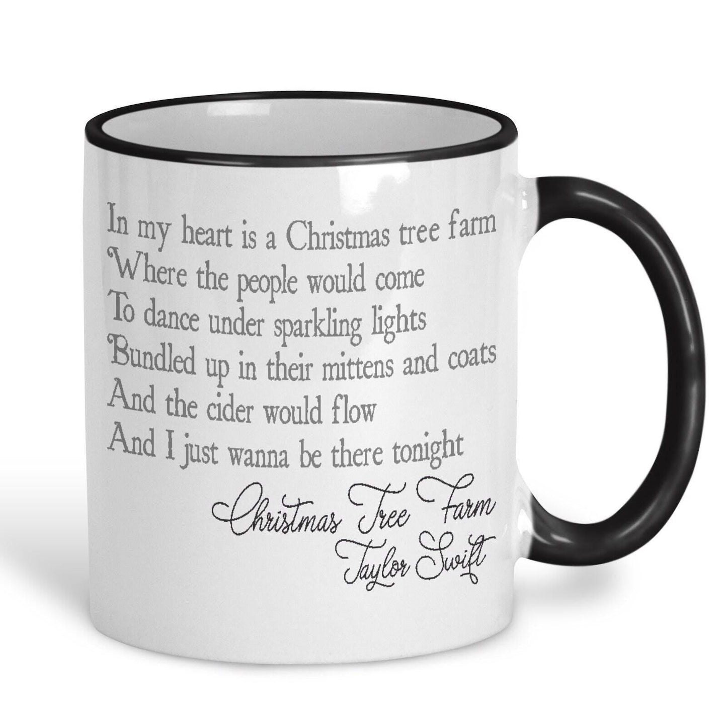 Christmas Tree Farm Taylor Swift Christmas Song Lyrics Mug