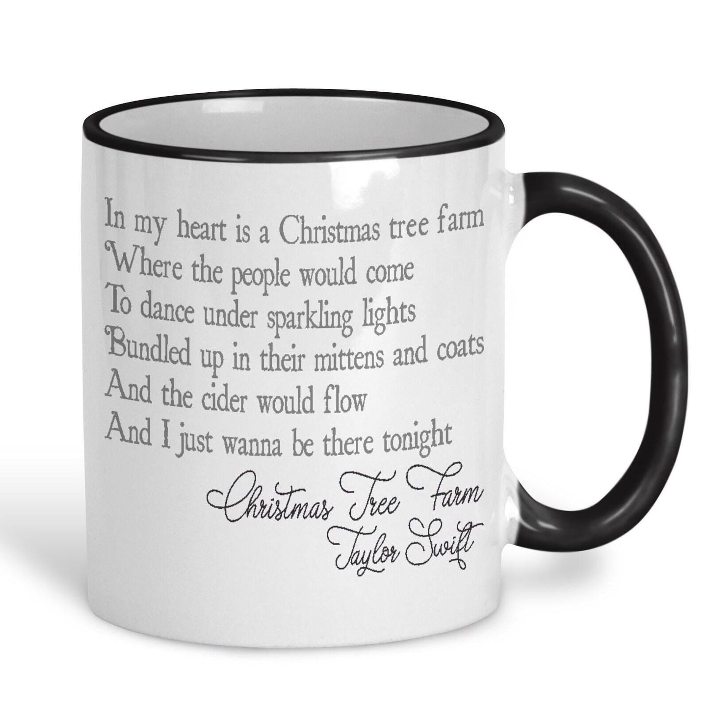 Christmas Tree Farm Taylor Swift Christmas Song Lyrics Mug