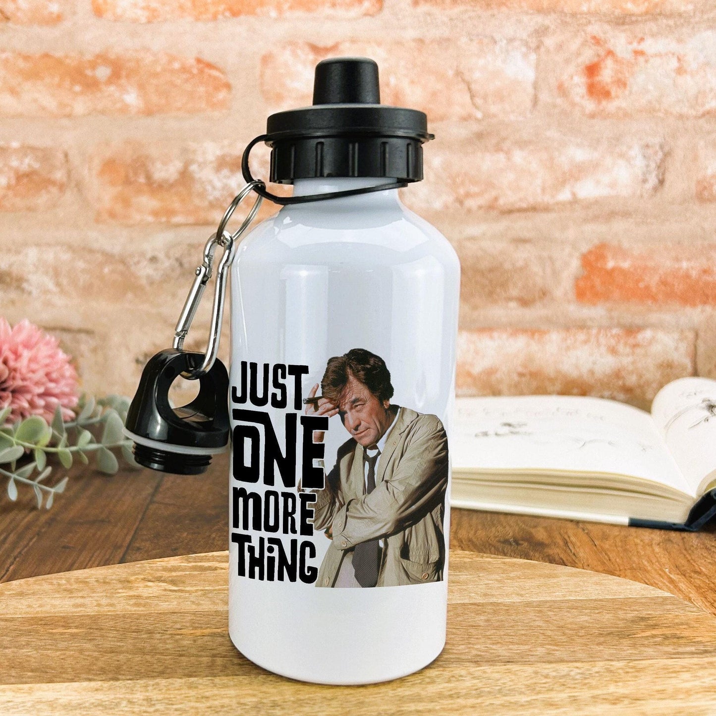 Just One More Thing Columbo Detective TV Show Water Bottle Personalised Gift