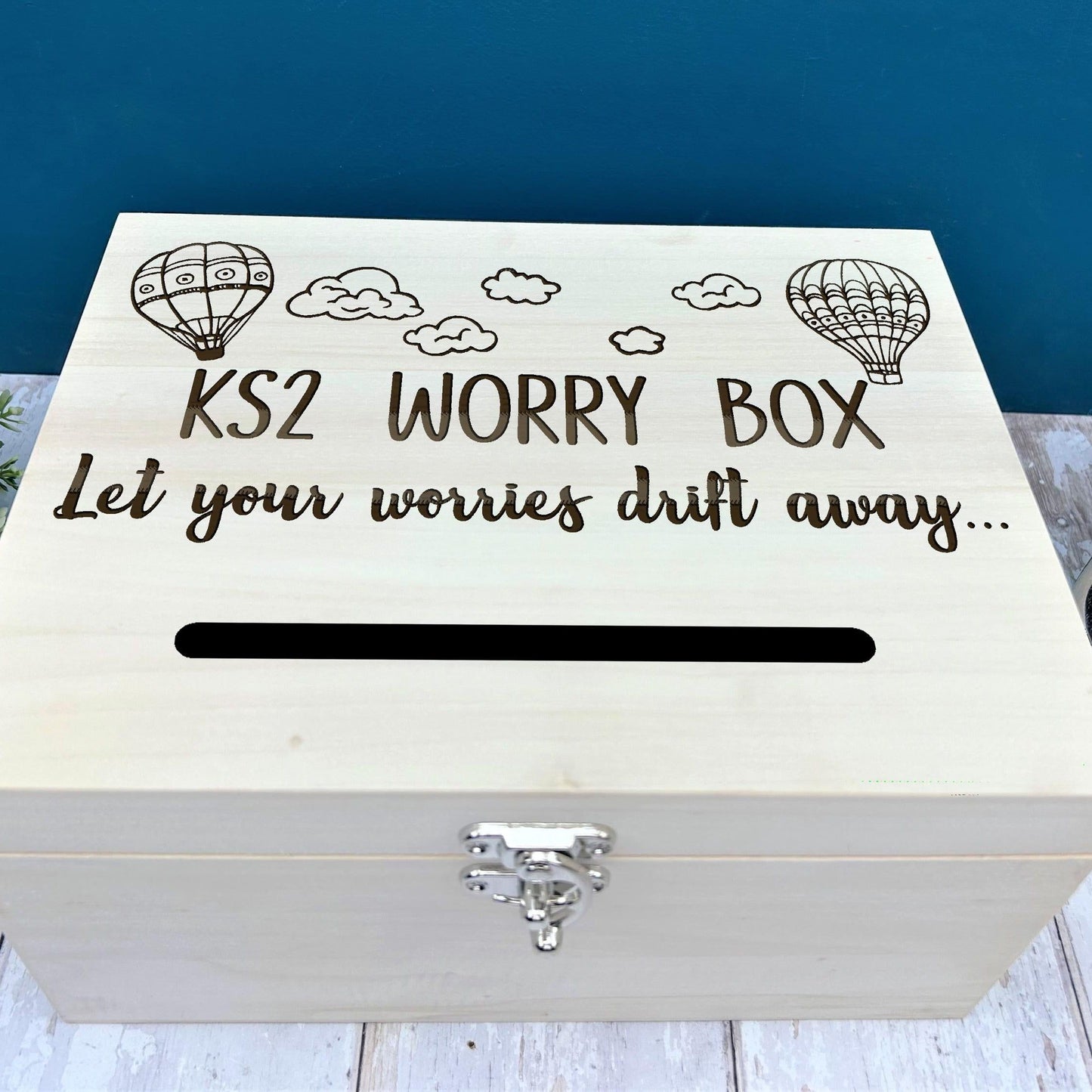 Hot Air Balloon Worry Box - Primary School Personalised Dropbox