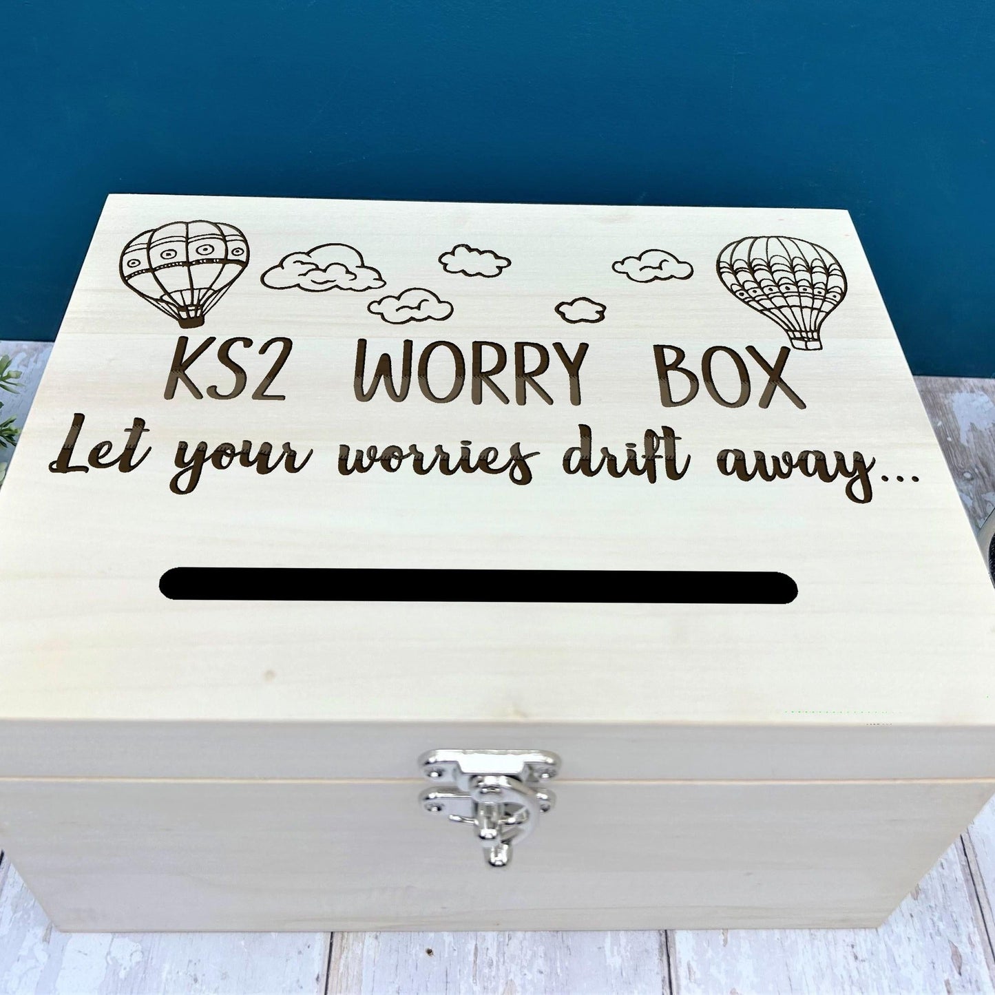 Hot Air Balloon Worry Box - Primary School Personalised Dropbox