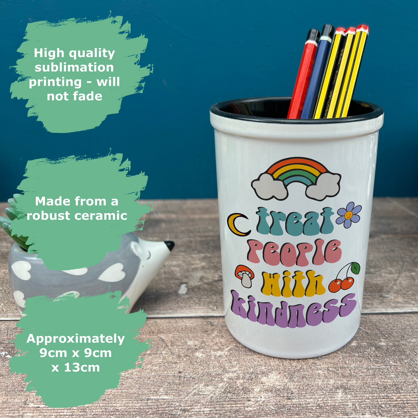 a cup that has some pencils in it