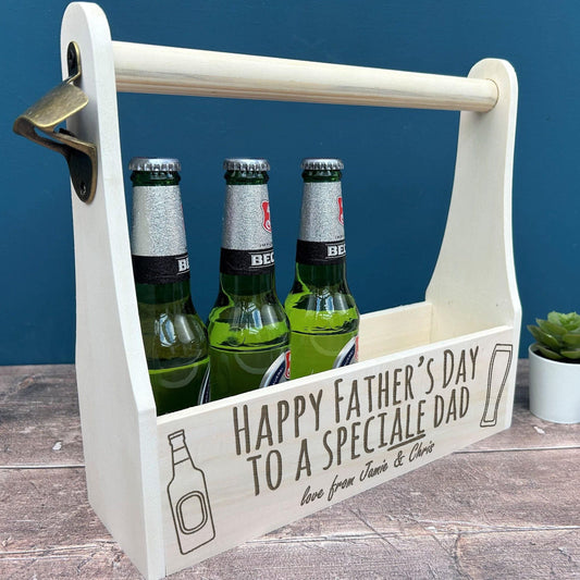 SpeciALE Dad Pun Beer Carrier - Father's Day Gift  - Personalised BBQ Summer Drinks Holder