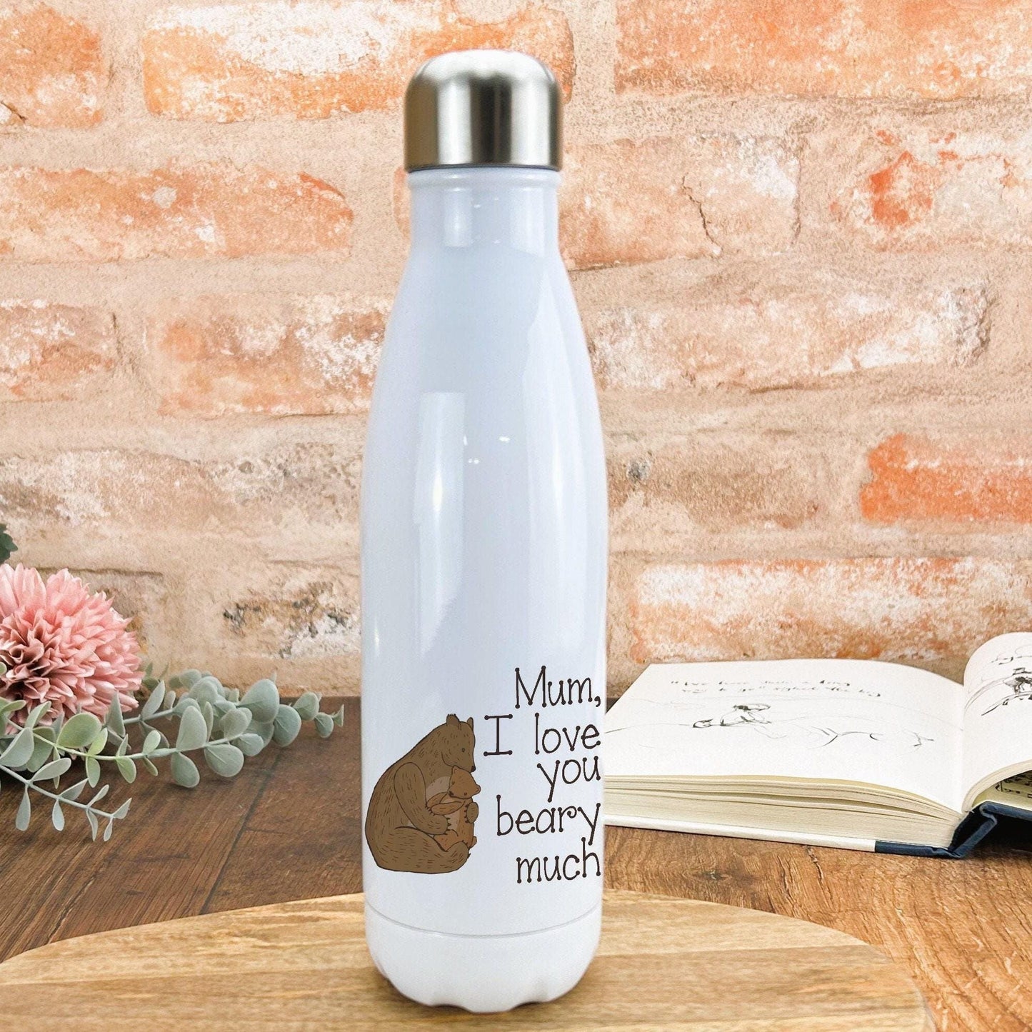 I Love You Beary Much Water Bottle Mother's Day Present Gift For Mum Mummy Birthday