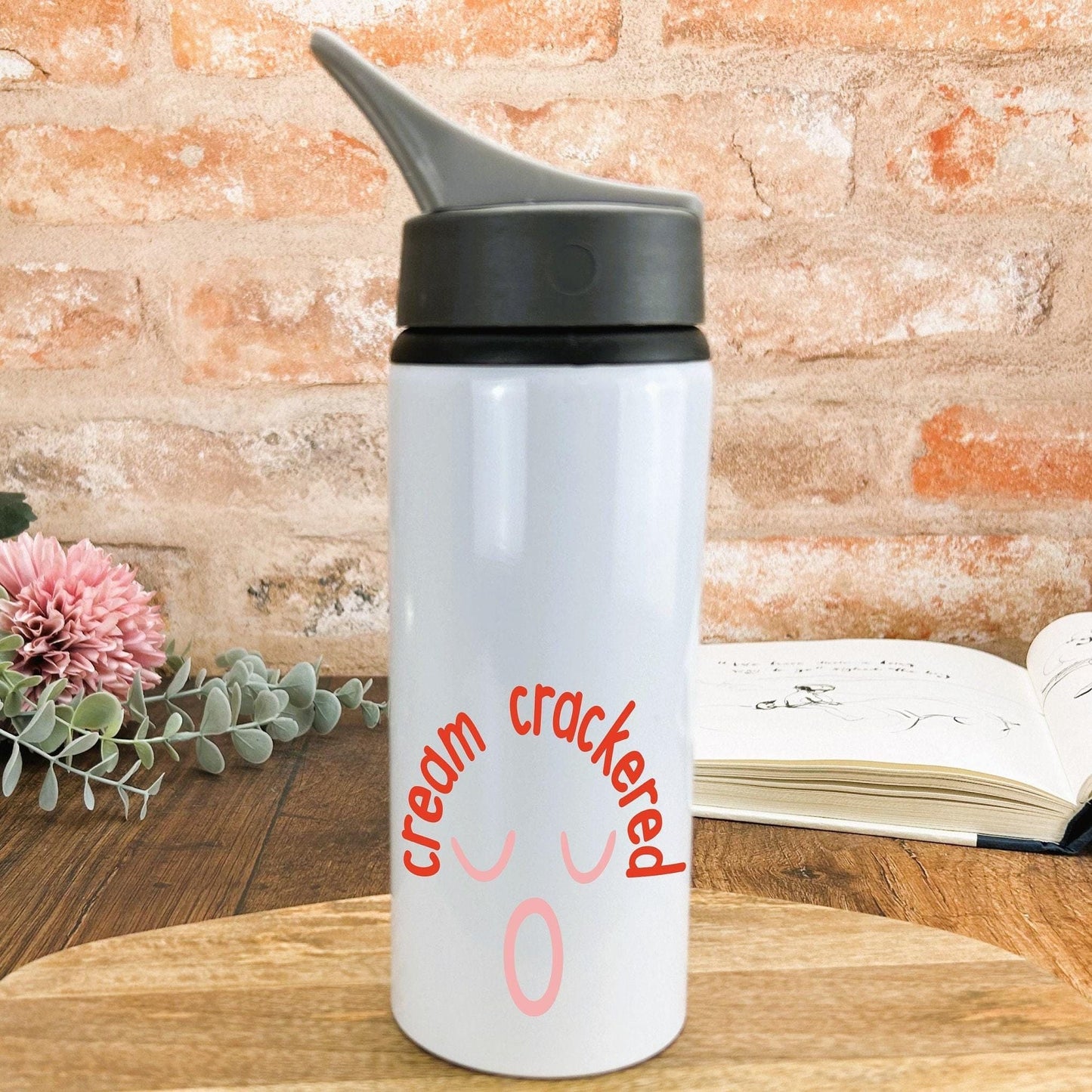 Cream Crackered - Cockney Rhyming Slang Dialect - Personalised Water Bottle