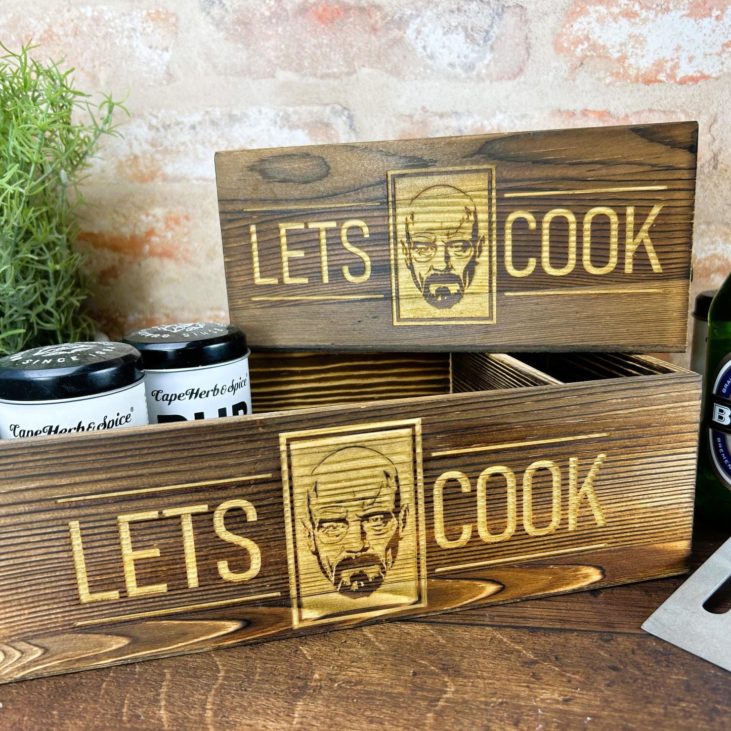 Breaking Bad Let's Cook Kitchen Tidy / Caddy - Funny Cooking Gift - Present Kitchen Decor Housewarming - Walter White Heisenberg