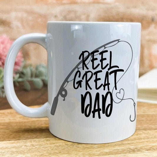 Reel Great Dad Fishing Fisher Father's Day Personalised Mug