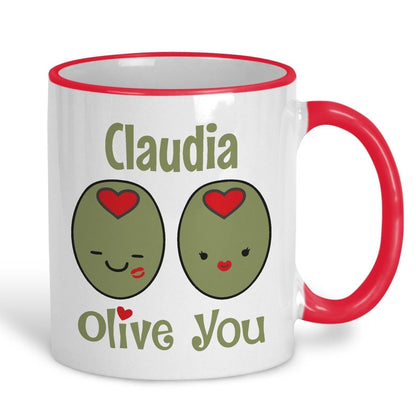 Olive You Personalised Valentine's Day Mug