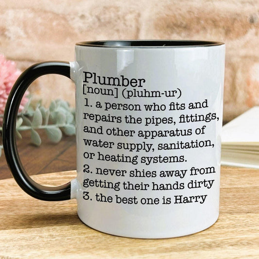Plumber Definition Personalised Ceramic Mug