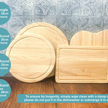 Heart Hands Goth Couple Wooden Chopping Board - Wedding Anniversary Personalised Gift