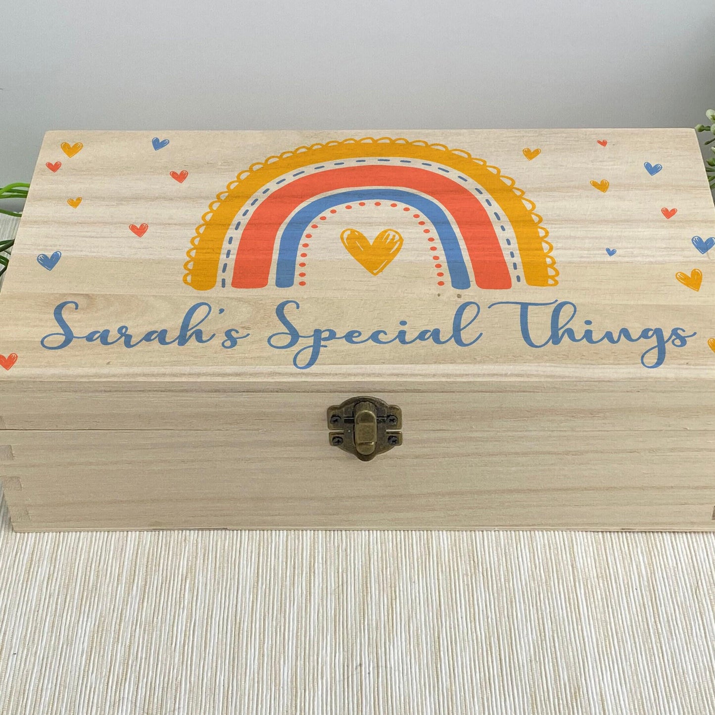 Rainbow Memory / Trinket Box - Christening - New Baby - Birthday - Personalised Gift