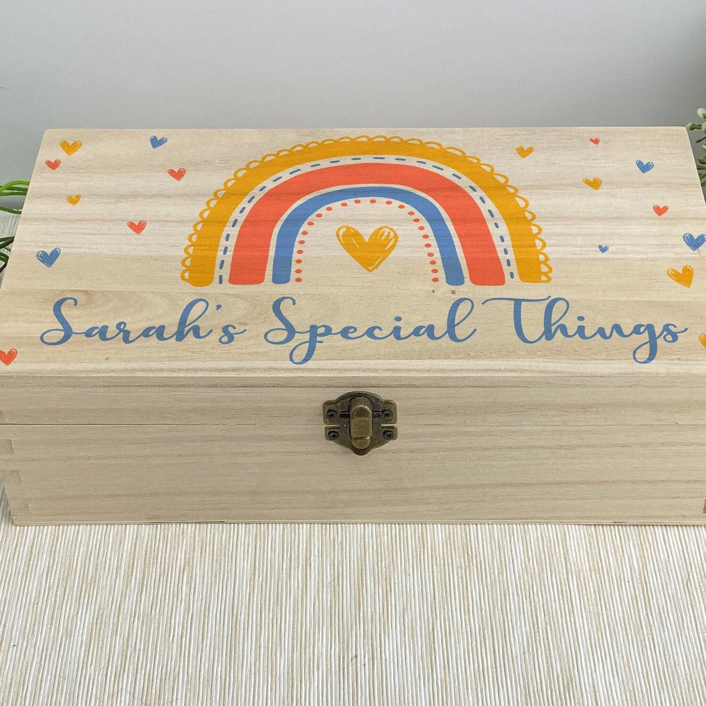 Rainbow Memory / Trinket Box - Christening - New Baby - Birthday - Personalised Gift