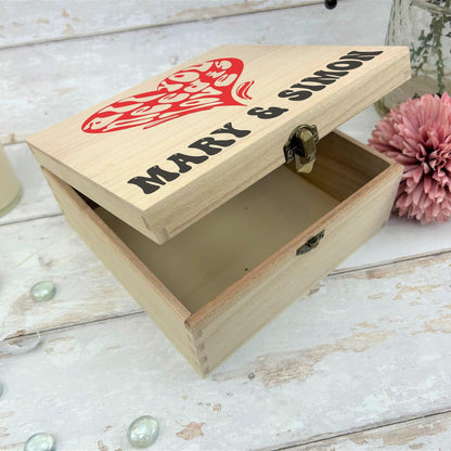 All You Need Is Love Beatles Personalised Wooden Memory Keepsake Box - Valentine's Gift