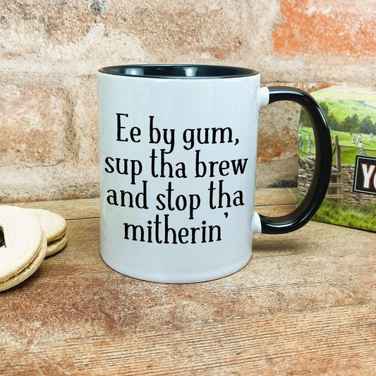 Sup Tha Brew Yorkshire Dialect - Personalised Ceramic Mug