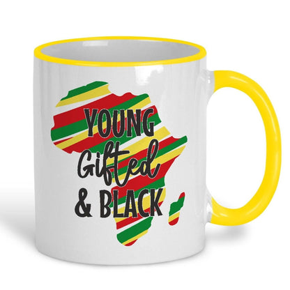 Young Gifted and Black Reggae Ska African Heritage History Personalised Mug