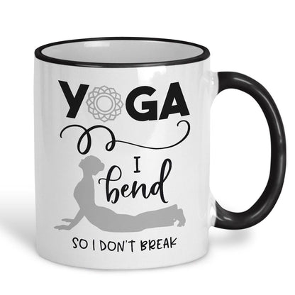I Bend So I Don't Break Yoga Practice Personalised Coffee Tea Mug